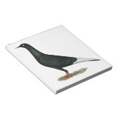 Flying Black Taube Notizblock (angewinkelt)