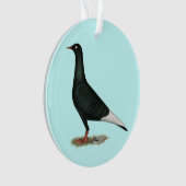 Flying Black Taube Ornament (Vorderseite)