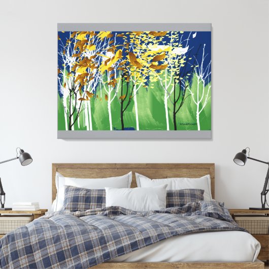 Flying-Blätter Leinwanddruck (Insitu (Schlafzimmer))