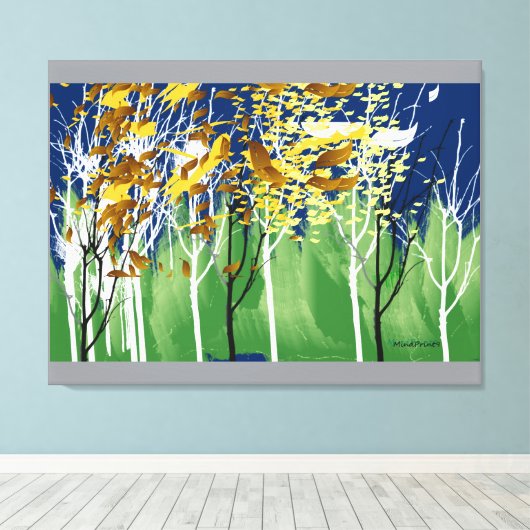 Flying-Blätter Leinwanddruck (Insitu (Holzboden))