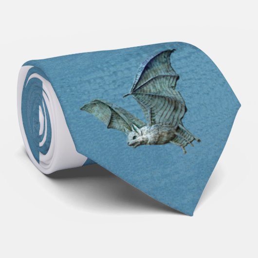 Flying Blue 3D Bat Krawatte (Gerollt)