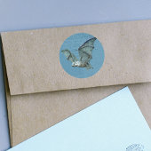 Flying Blue Bat Relief Stickers