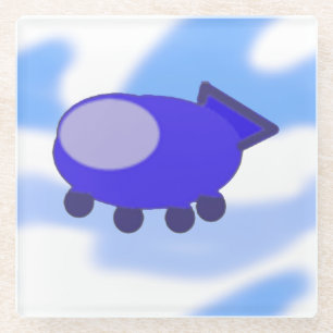 Flying Blue-Raumschiff Glasuntersetzer
