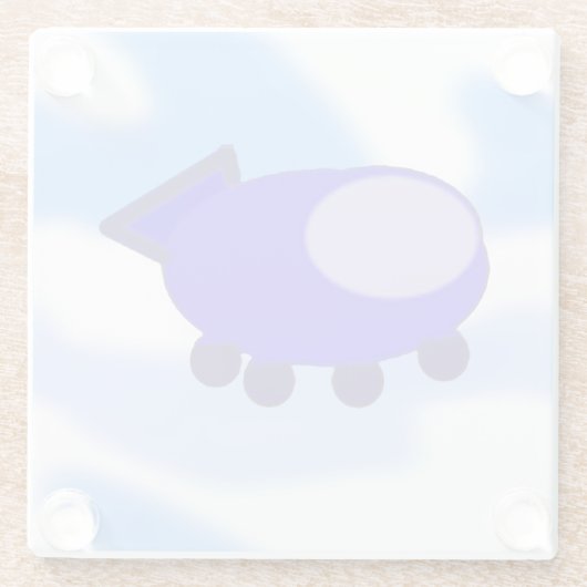 Flying Blue-Raumschiff Glasuntersetzer (Rückseite)