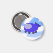 Flying Blue-Raumschiff Magnet (Vorderseite/Rückseite)