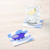 Flying Blue-Raumschiff Rechteckiger Pappuntersetzer (Vor Ort)