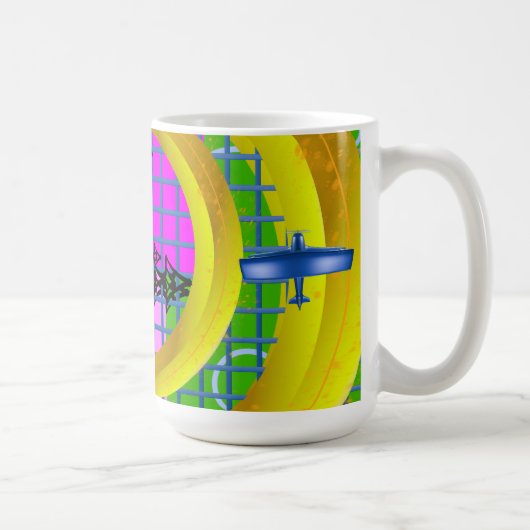Flying Blue Red Flugzeug Kaffeetasse (Rechts)