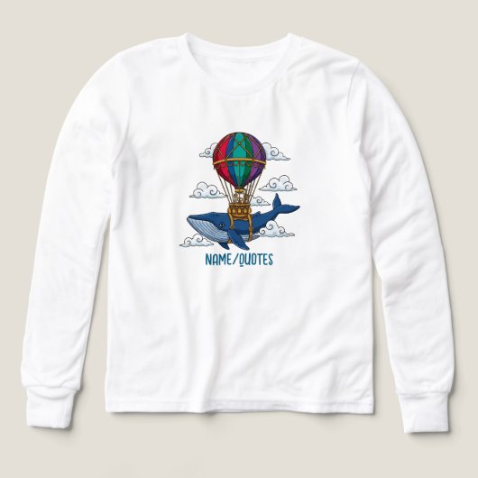 Flying Blue Whale with Hot Air Balloon (Design Vorderseite)