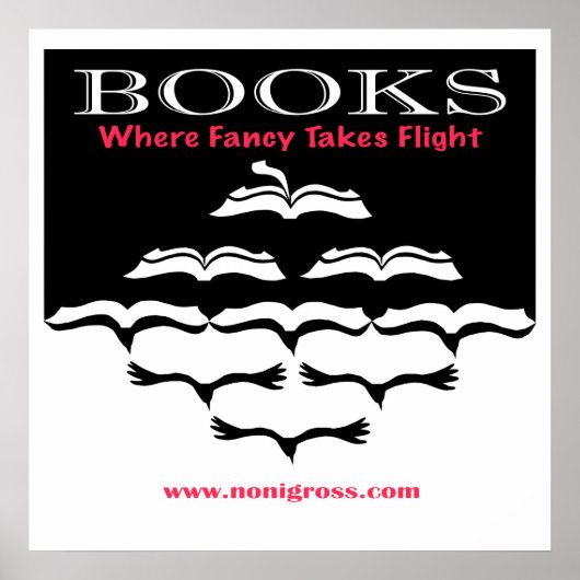 Flying Books Poster (Vorne)