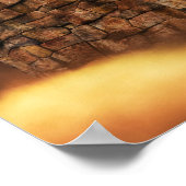 Flying Bronze Dragon Fantasy Sky Poster (Ecke)