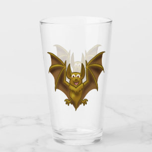Flying Brown Bat Glas