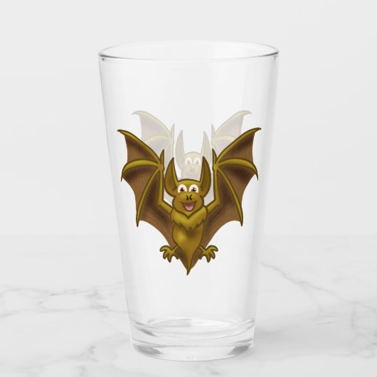 Flying Brown Bat Glas (Vorderseite)