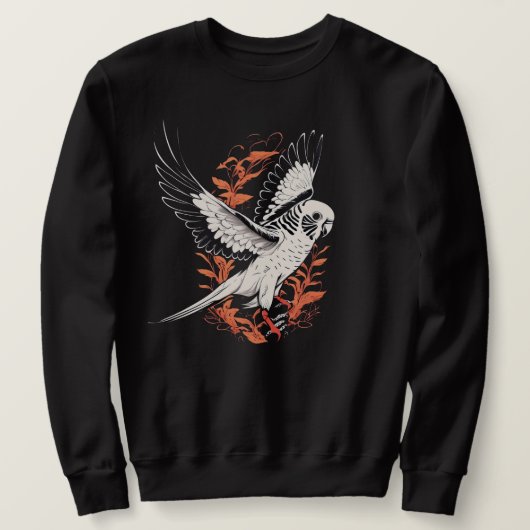 Flying Budgie Parakeet Sweatshirt (Design vorne)