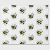 Flying Bumble BEE, Freehand Digital Drawing Insect Geschenkpapier (Flach)