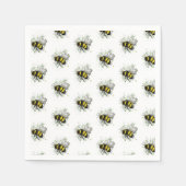 Flying Bumble BEE, Freehand Digital Drawing Insect Serviette (Vorderseite)