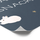 Flying Bunny Baby Dusche Starry Snacks Schild (Ecke)