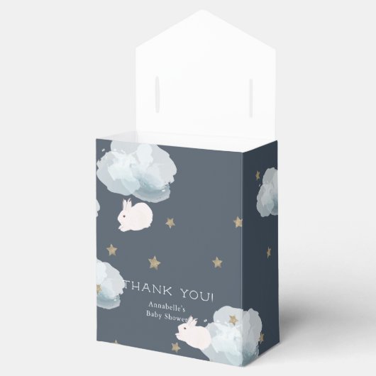 Flying Bunny Star & Cloud Baby Shower Geschenkboxe Geschenkschachtel (Geöffnet)