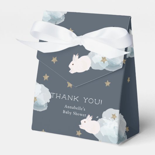 Flying Bunny Star & Cloud Baby Shower Geschenkboxe Geschenkschachtel (Vorderseite)