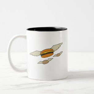 Flying Burger lustige Bob Bob Bob Hamburg Zweifarbige Tasse