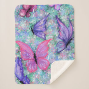 Flying Butterflies Baby Sherpa Blanket Sherpadecke
