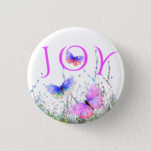 Flying Butterflies Button Spring Joy