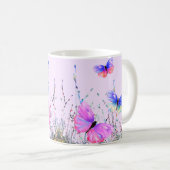 Flying Butterflies Coffee Tasse (VorderseiteRechts)
