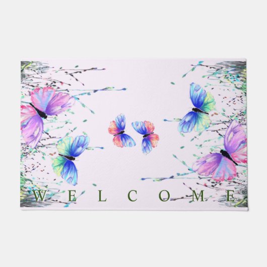 Flying Butterflies Doormat Fußmatte (Vorderseite)