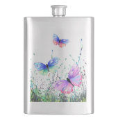 Flying Butterflies Flask Flachmann (Vorderseite)