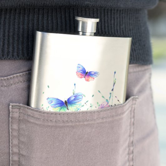 Flying Butterflies Flask Flachmann (Beispiel)