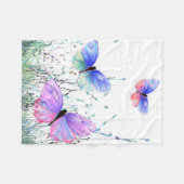 Flying Butterflies Fleece Blanket (Vorderseite (Horizontal))