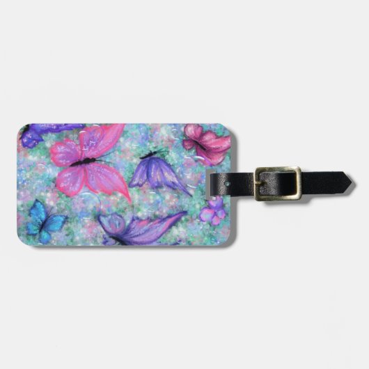 Flying Butterflies-Gepäckmarke Gepäckanhänger (Vorderseite horizontal)
