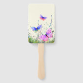 Flying Butterflies Hand Fan Fächer (Rückseite)