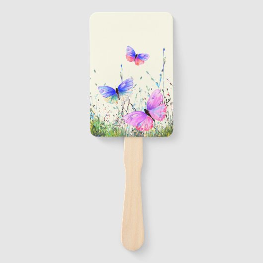 Flying Butterflies Hand Fan Fächer (Vorderseite)