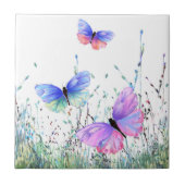 Flying Butterflies Keramik Tile Spring Joy Fliese (Vorderseite)