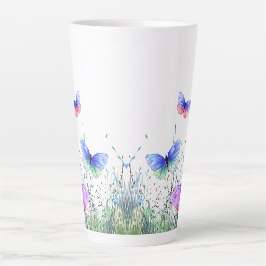 Flying Butterflies Latte-Tasse Milchtasse (Vorderseite)