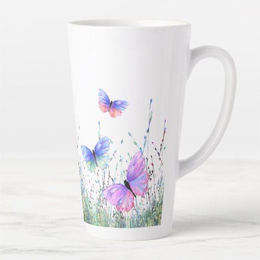 Flying Butterflies Latte-Tasse Milchtasse (Rechts)