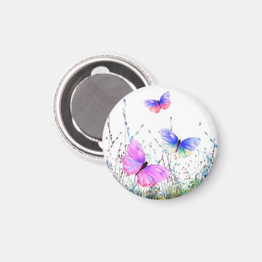 Flying Butterflies Magnet (Vorderseite/Rückseite)