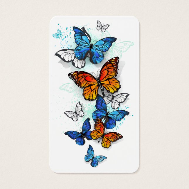 Flying Butterflies Morpho und Monarch (Vorderseite)