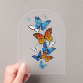 Flying Butterflies Morpho und Monarch Acryleinladungen (Insitu (Handheld))