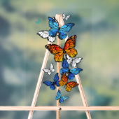 Flying Butterflies Morpho und Monarch Acrylschild (Neutral)