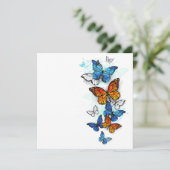 Flying Butterflies Morpho und Monarch Ankündigung (Stehend Vorderseite)