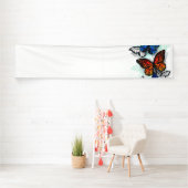 Flying Butterflies Morpho und Monarch Banner (Insitu)