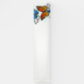 Flying Butterflies Morpho und Monarch Banner (Vertikal)