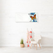 Flying Butterflies Morpho und Monarch Banner (Insitu)