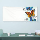 Flying Butterflies Morpho und Monarch Banner (Messe)