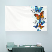 Flying Butterflies Morpho und Monarch Banner (Messe)