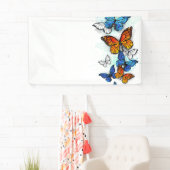 Flying Butterflies Morpho und Monarch Banner (Insitu)