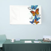 Flying Butterflies Morpho und Monarch Banner (Messeveranstaltung)