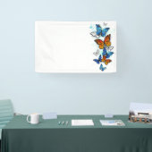 Flying Butterflies Morpho und Monarch Banner (Messe)