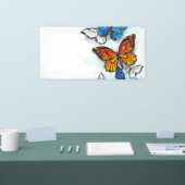 Flying Butterflies Morpho und Monarch Banner (Messe)